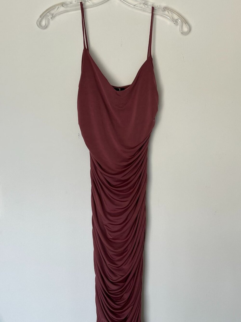 NWT Windsor Mauve Ruched Bodycon Midi Dress Size Small